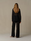 INTO THE EAST 25 Autumn/Winter Khaki Gray/Black Knitted Hollow Straight Pants ITE-E1DGSS021BL20PT-HEI Black (E1DGSS027CM20PT)